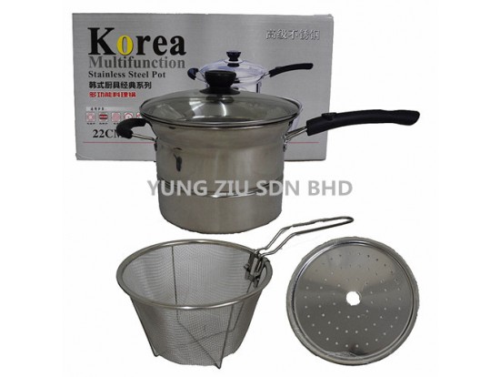 (单底)D-2014#22CM  KOREA NOODLE POT